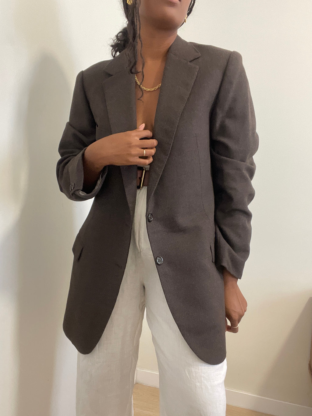 Blazer Vintage Masculino Castanho Chocolate