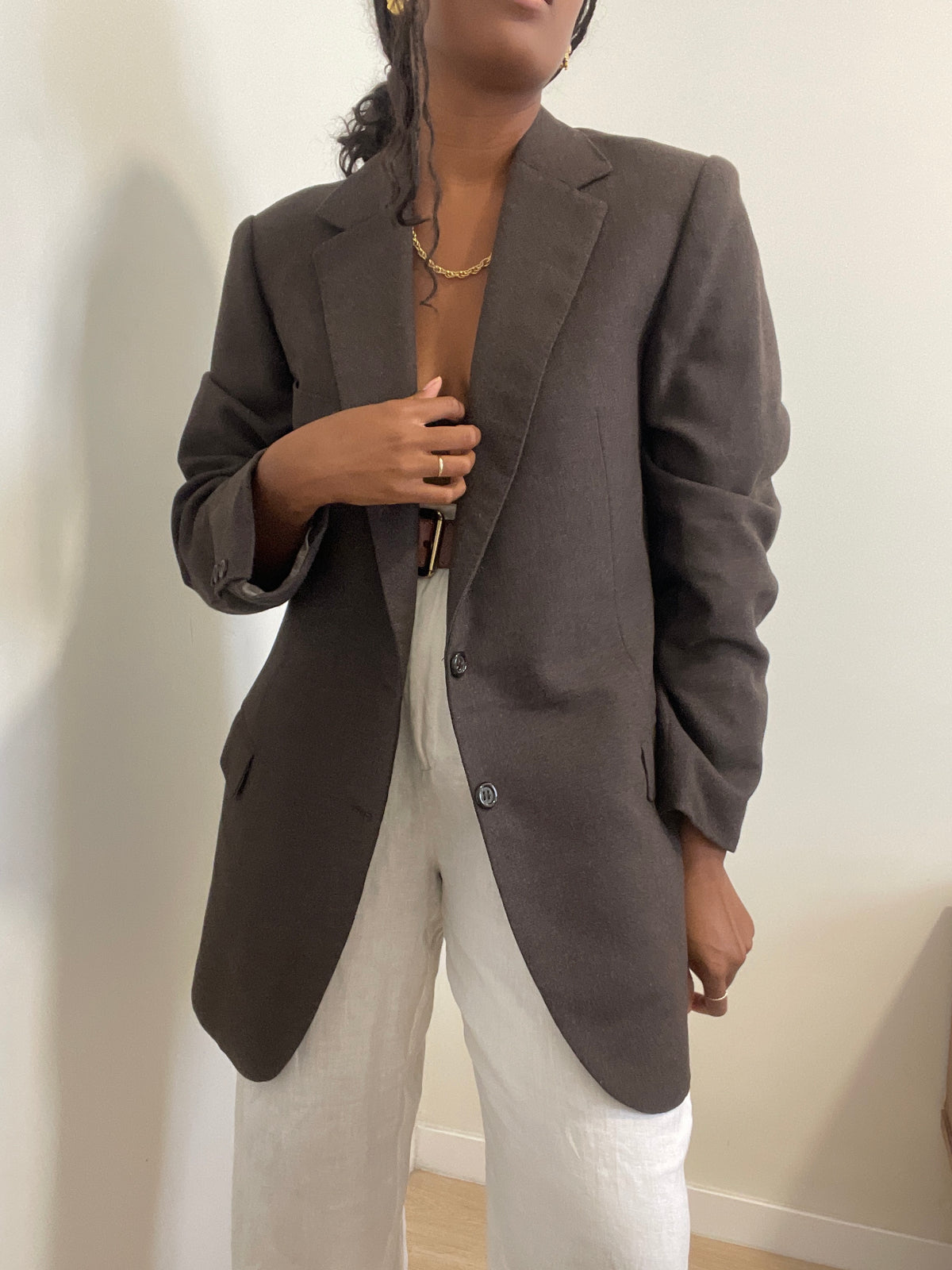 Blazer Vintage Masculino Castanho Chocolate