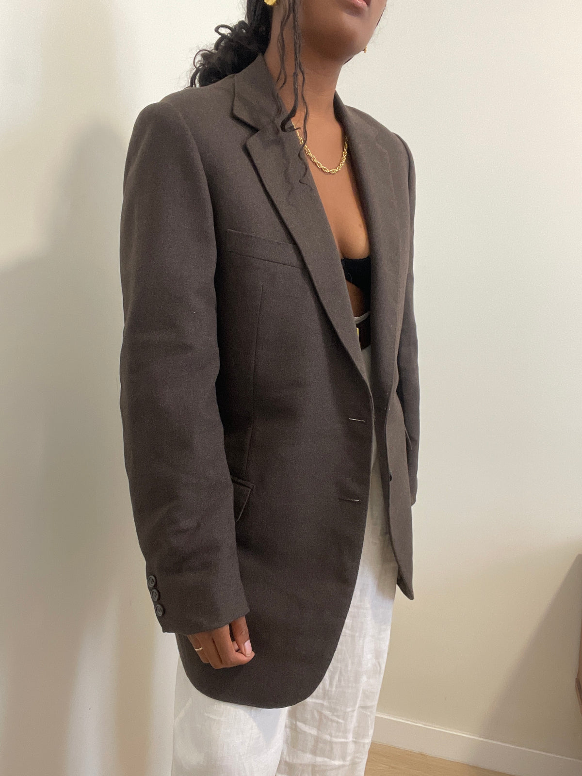 Blazer Vintage Masculino Castanho Chocolate