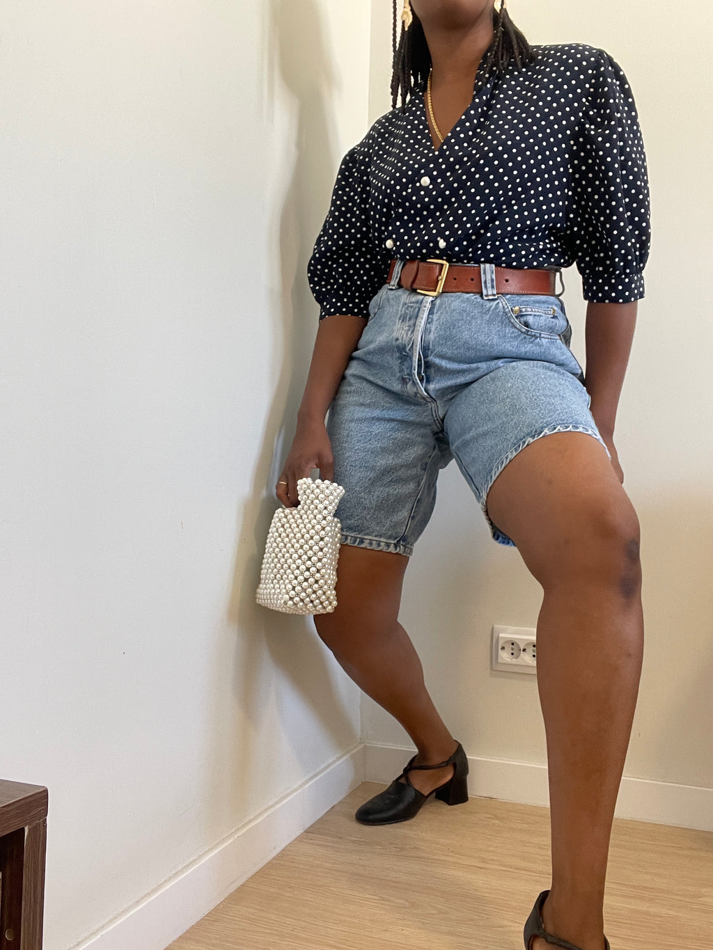 Blusa vintage polka dots