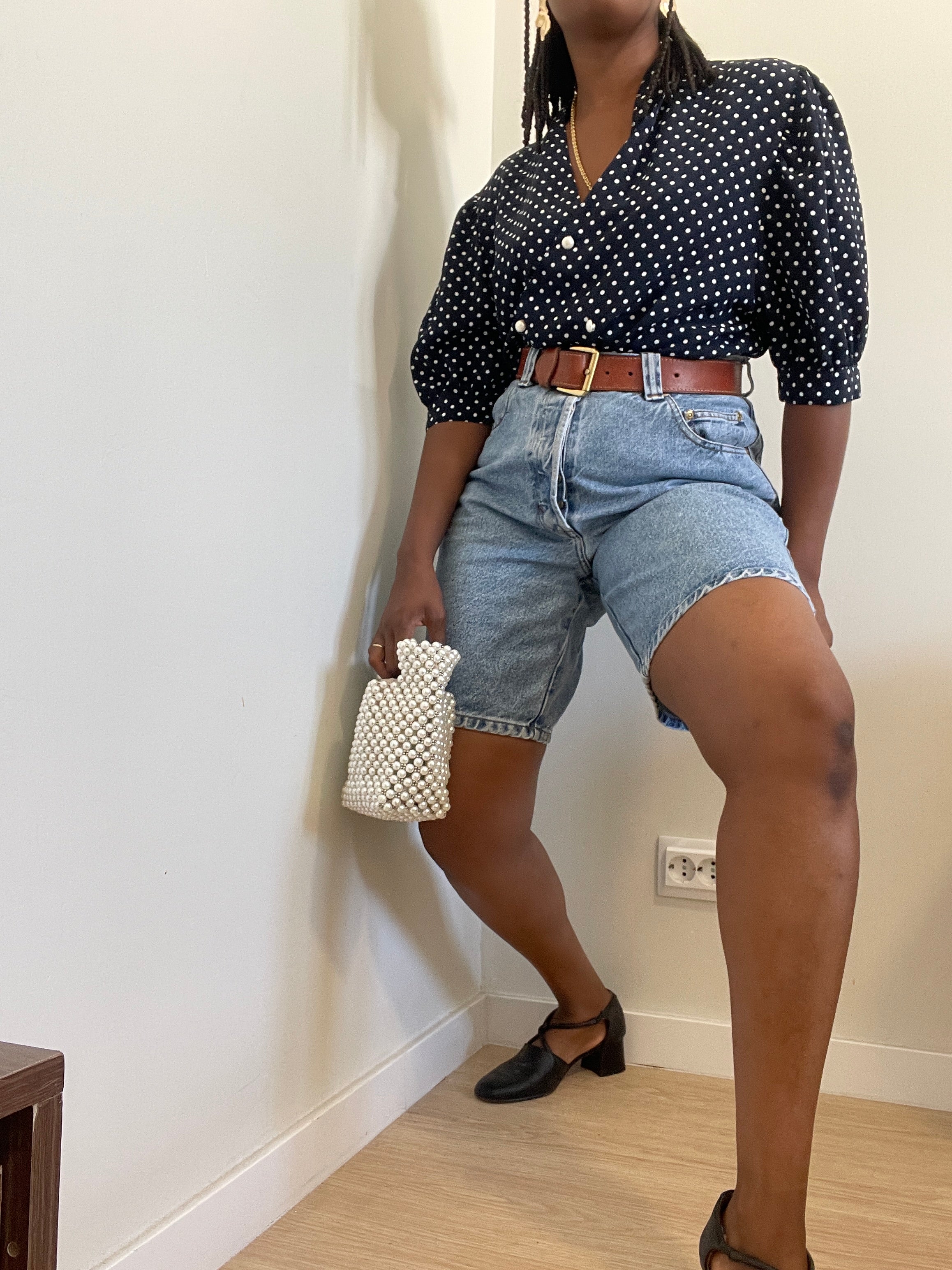 Blusa vintage polka dots