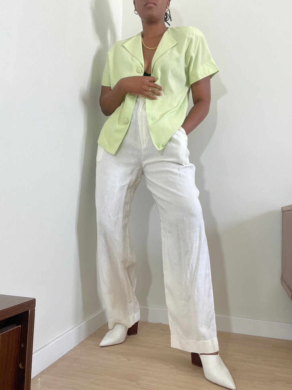 Camisa verde vintage