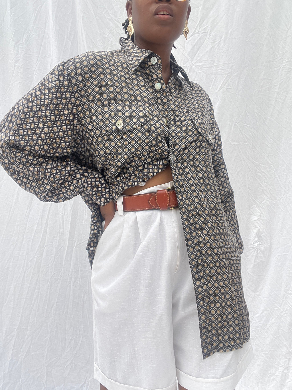 Camisa de seda vintage