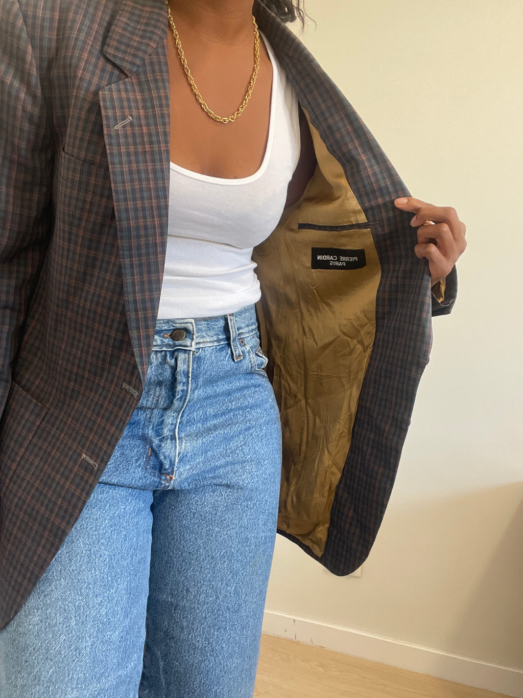 Blazer vintage dos anos 70/80 Pierre Cardin Xadrez
