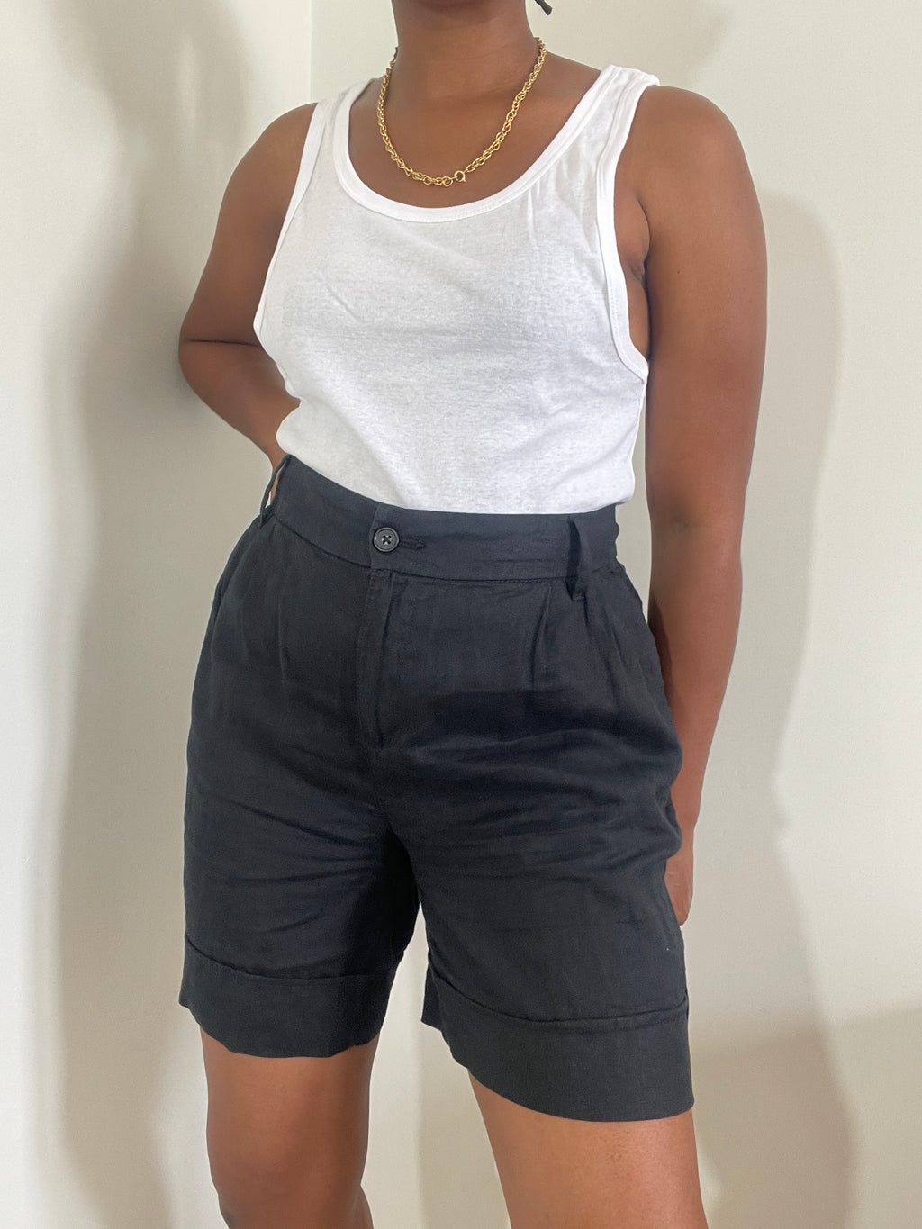Shorts de linho