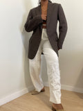Blazer Vintage Masculino Castanho Chocolate