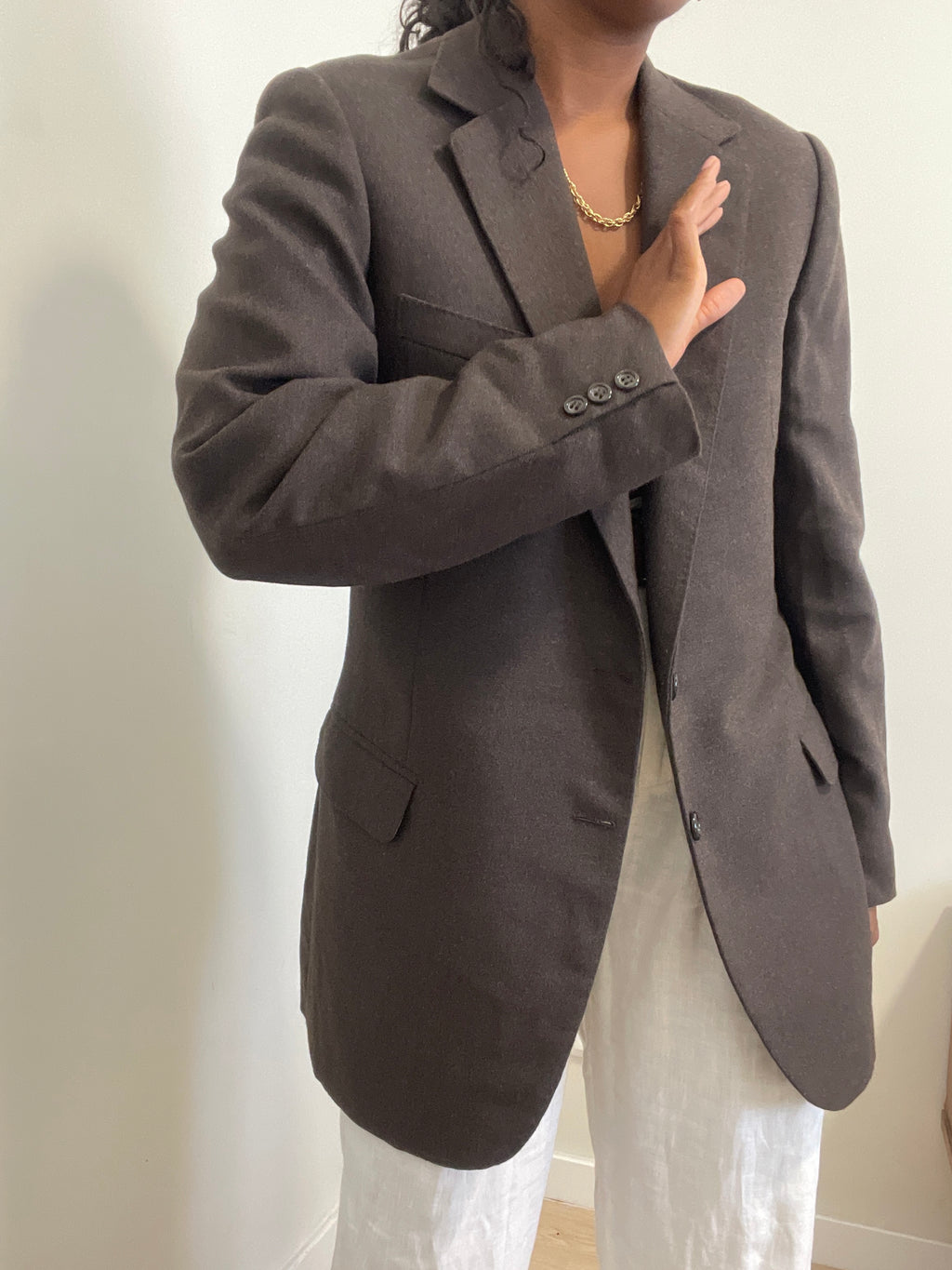 Blazer Vintage Masculino Castanho Chocolate