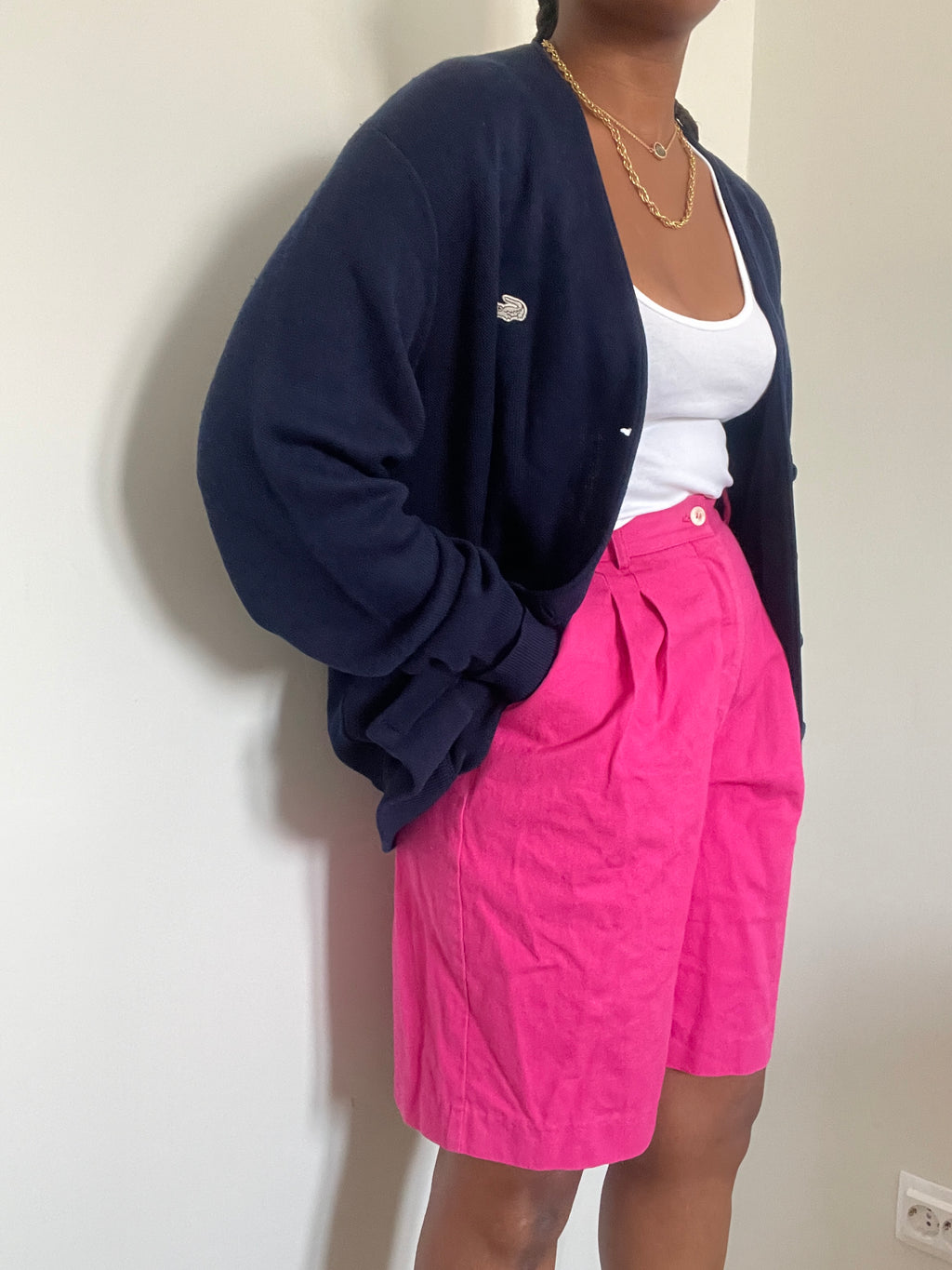Cardigan navy Lacoste