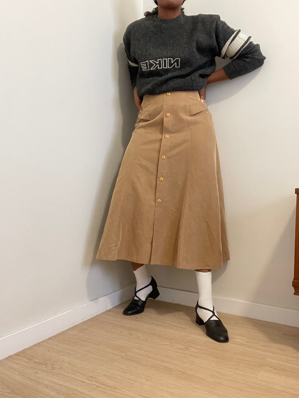 Sweater de Malha Nike Vintage Cinzenta