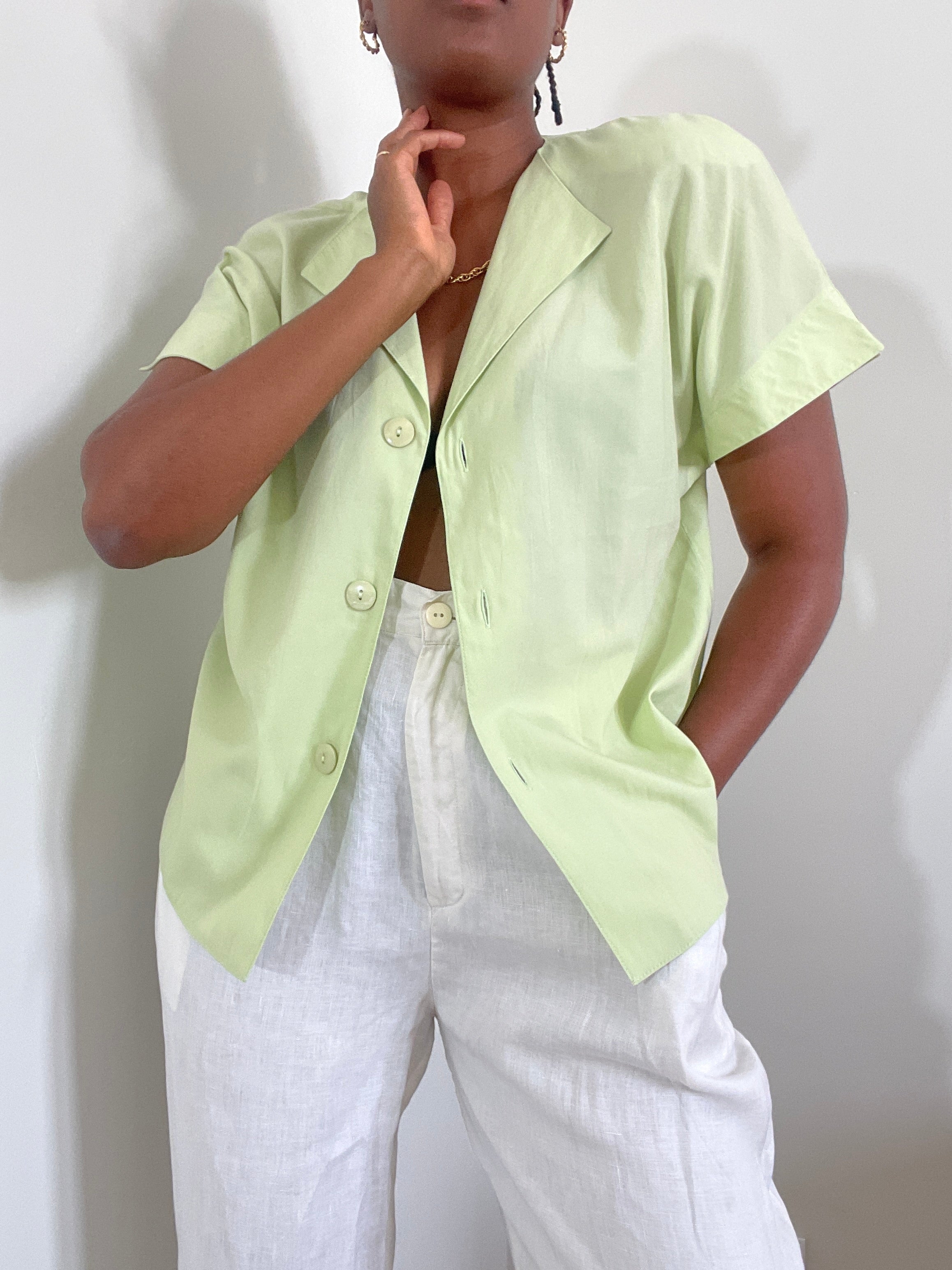 Camisa verde vintage