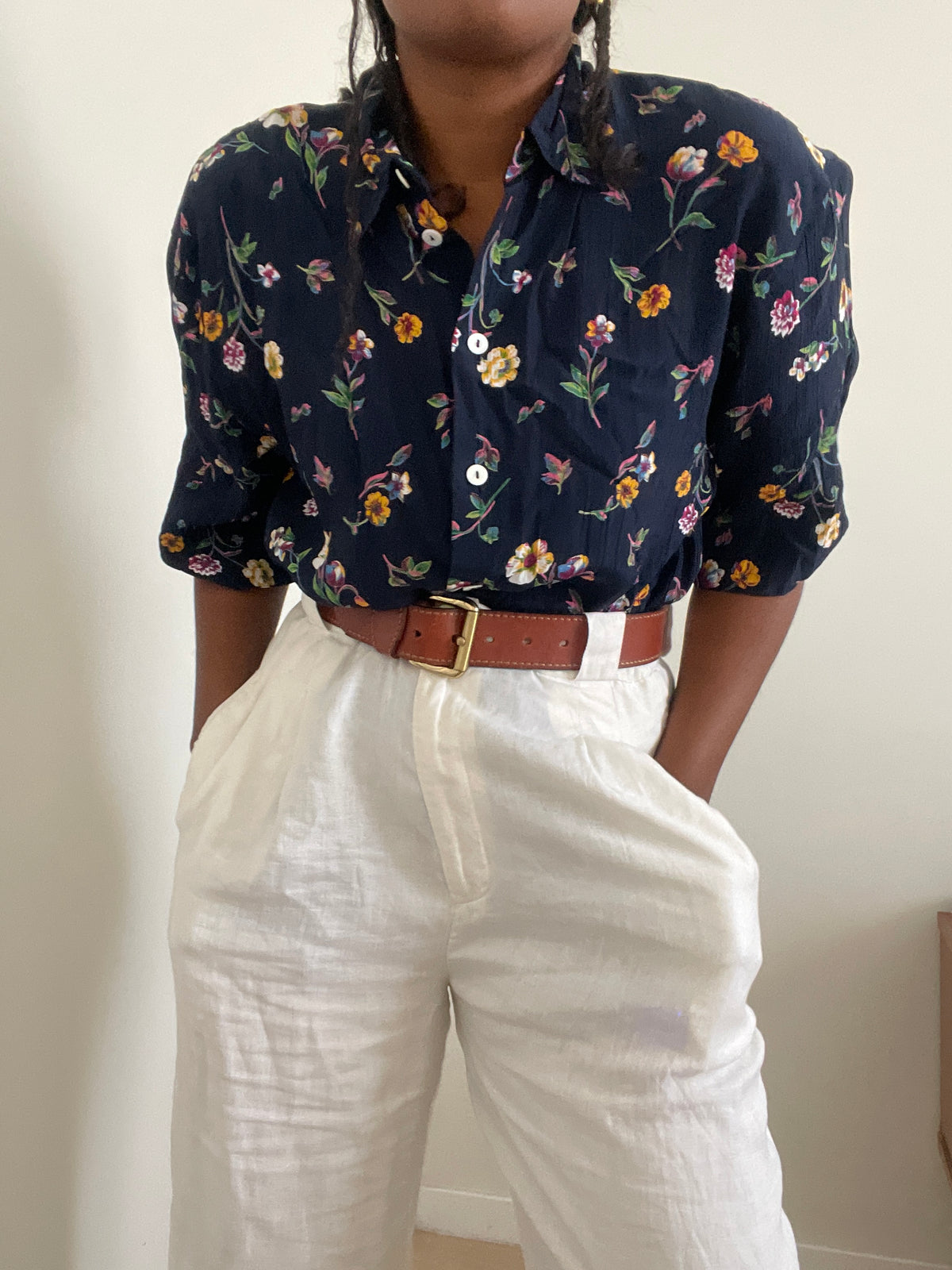 Camisa Vintage Floral Bianaca Anos 90