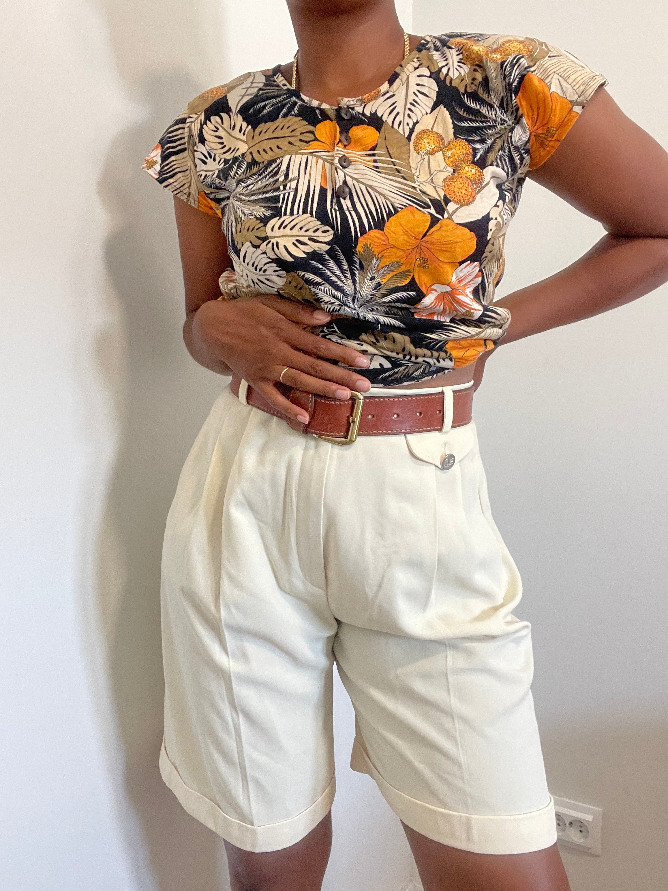 Blusa vintage tropical