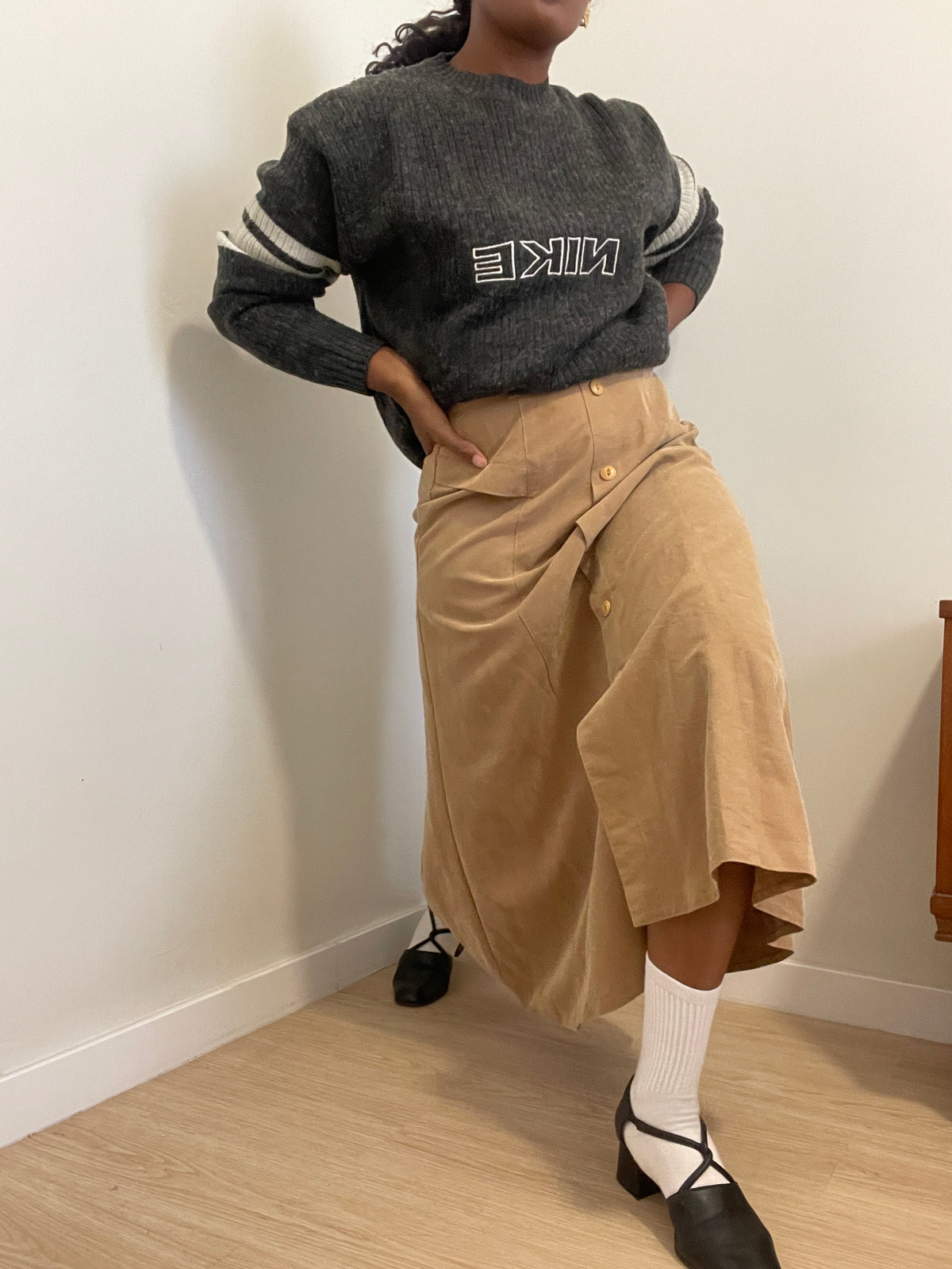 Sweater de Malha Nike Vintage Cinzenta