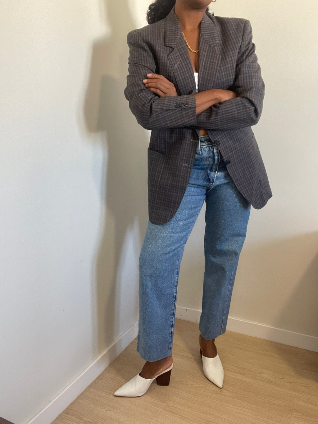 Blazer vintage dos anos 70/80 Pierre Cardin Xadrez