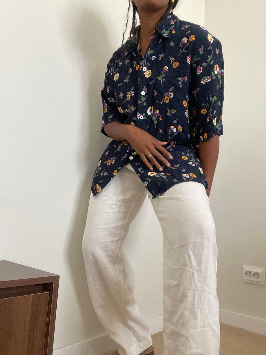 Camisa Vintage Floral Bianaca Anos 90