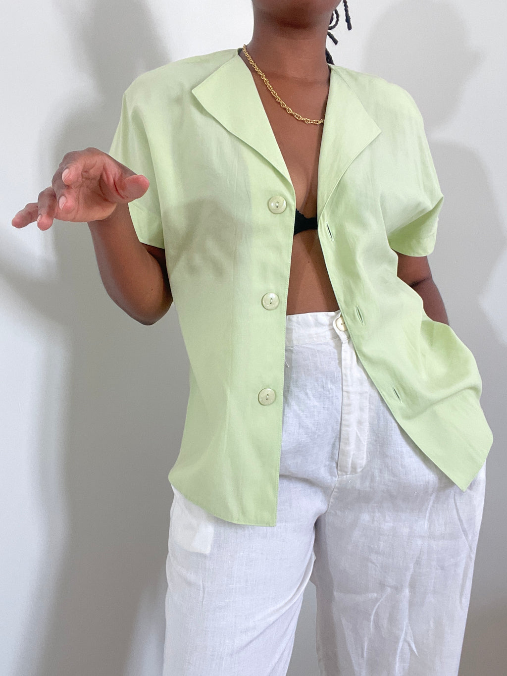Camisa verde vintage