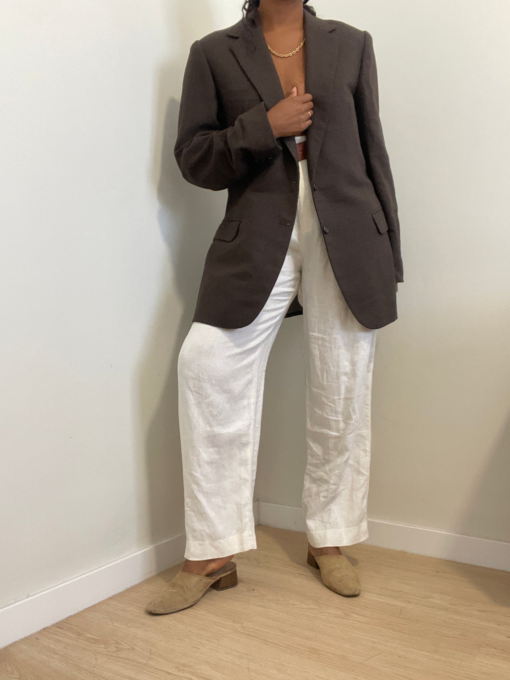 Blazer Vintage Masculino Castanho Chocolate