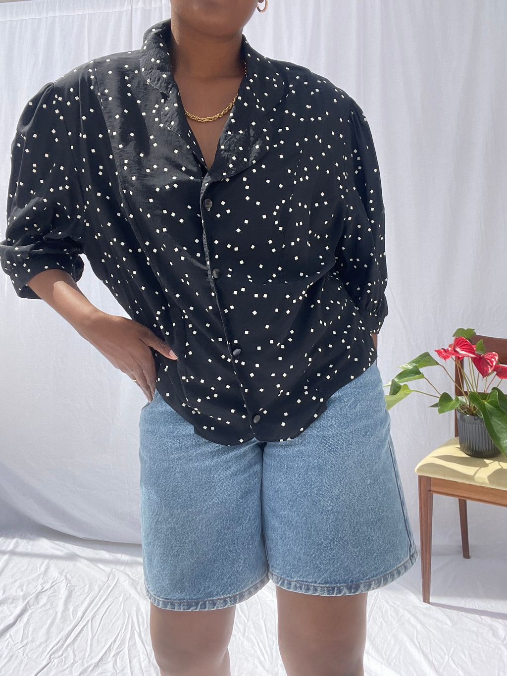 Camisa vintage quadrados