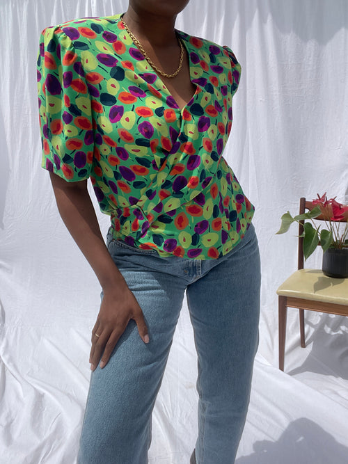 Blusa verde vintage