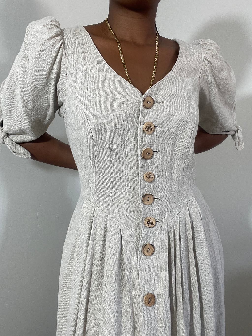 Vestido vintage bege