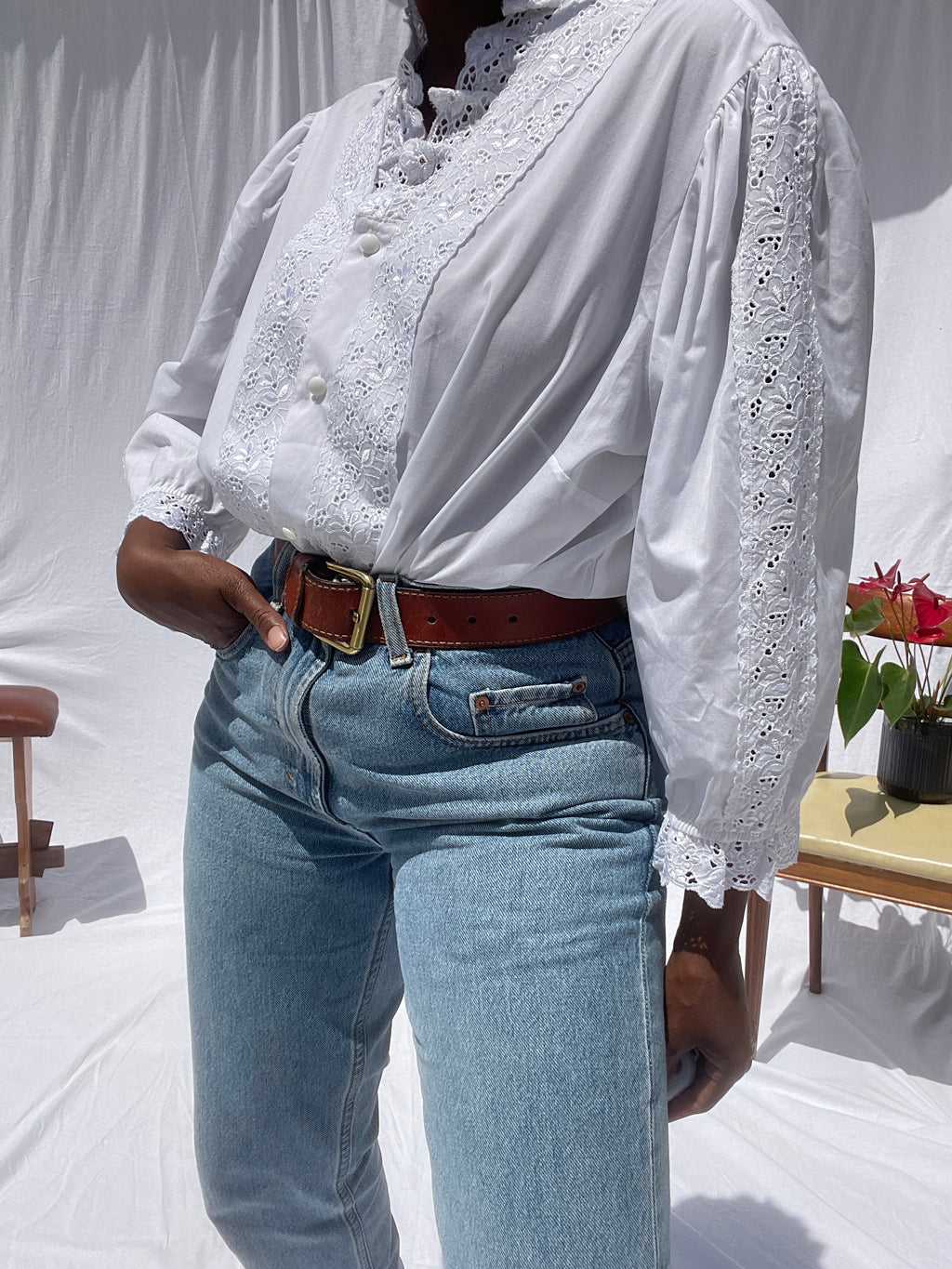 Camisa rendilhada