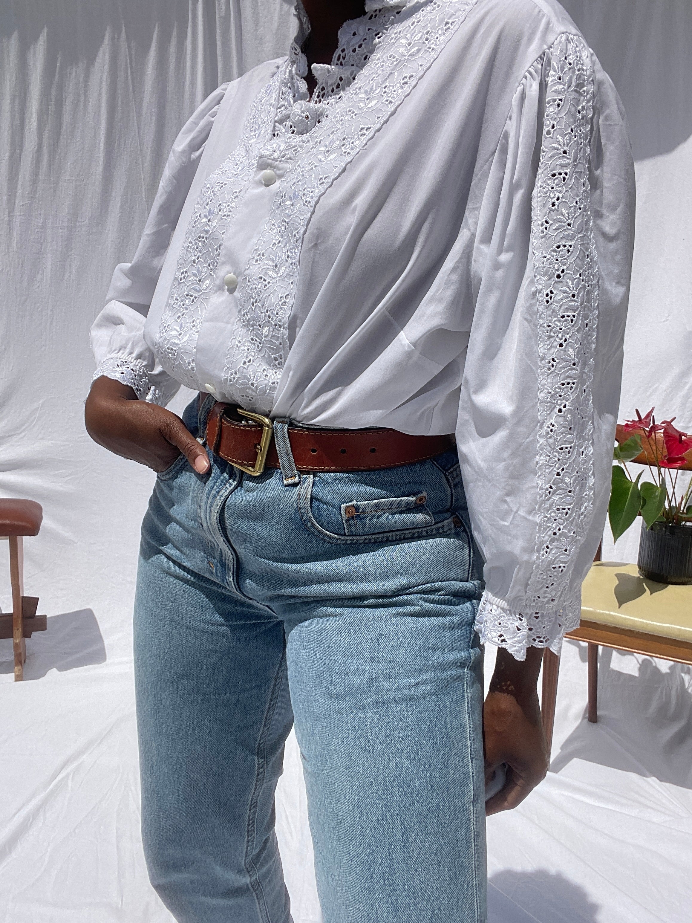 Camisa rendilhada