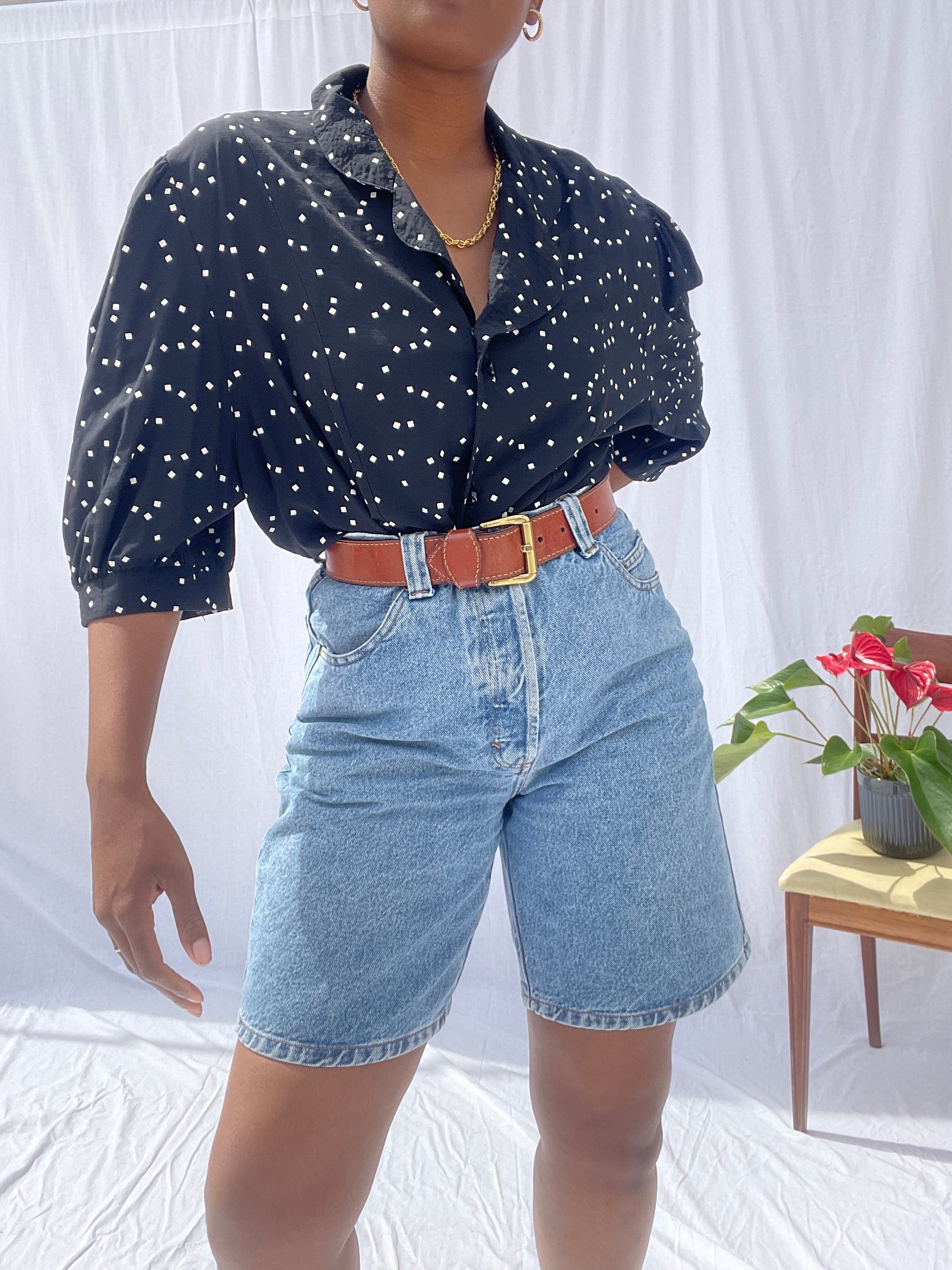 Camisa vintage quadrados