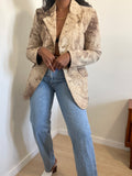 Blazer Vintage em Pele Legítima Italiana