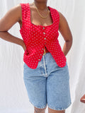 Top vermelho dirndl