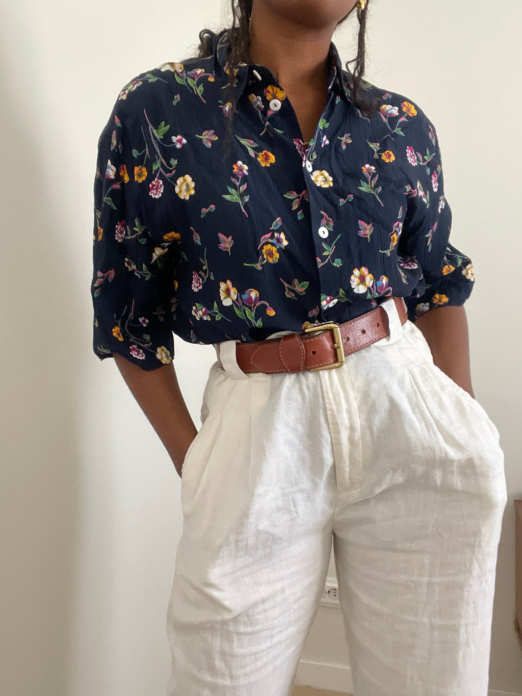 Camisa Vintage Floral Bianaca Anos 90