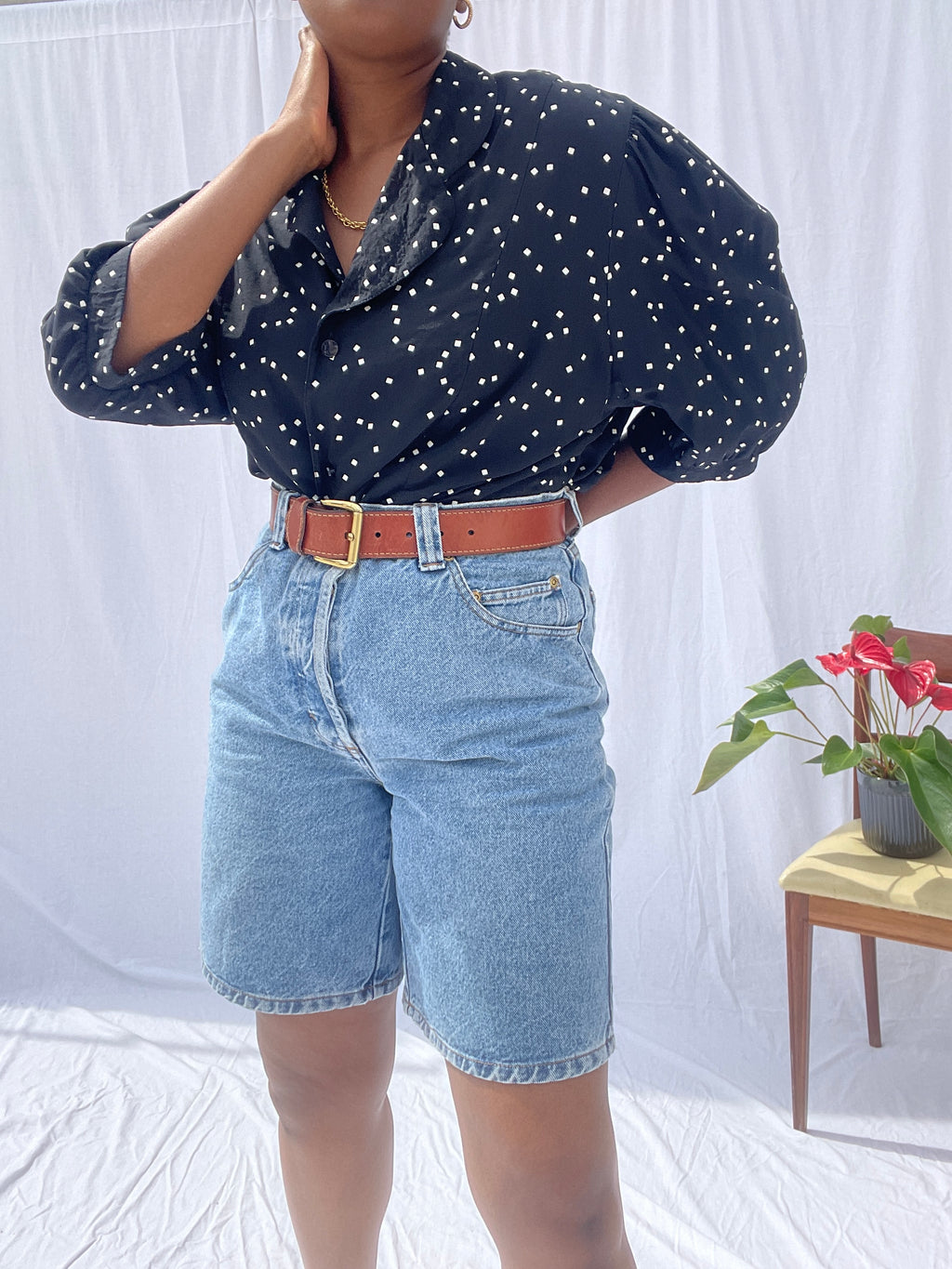 Camisa vintage quadrados