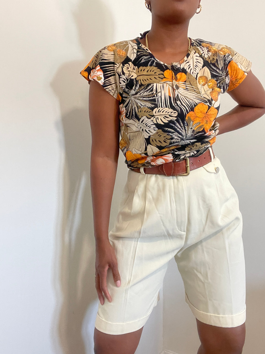 Blusa vintage tropical