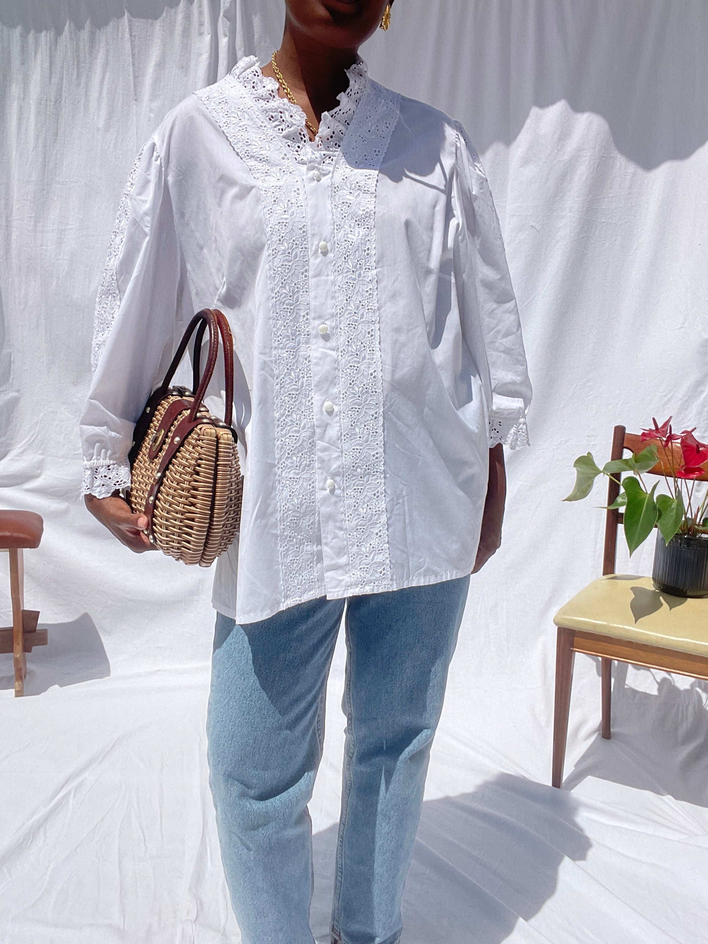 Camisa rendilhada