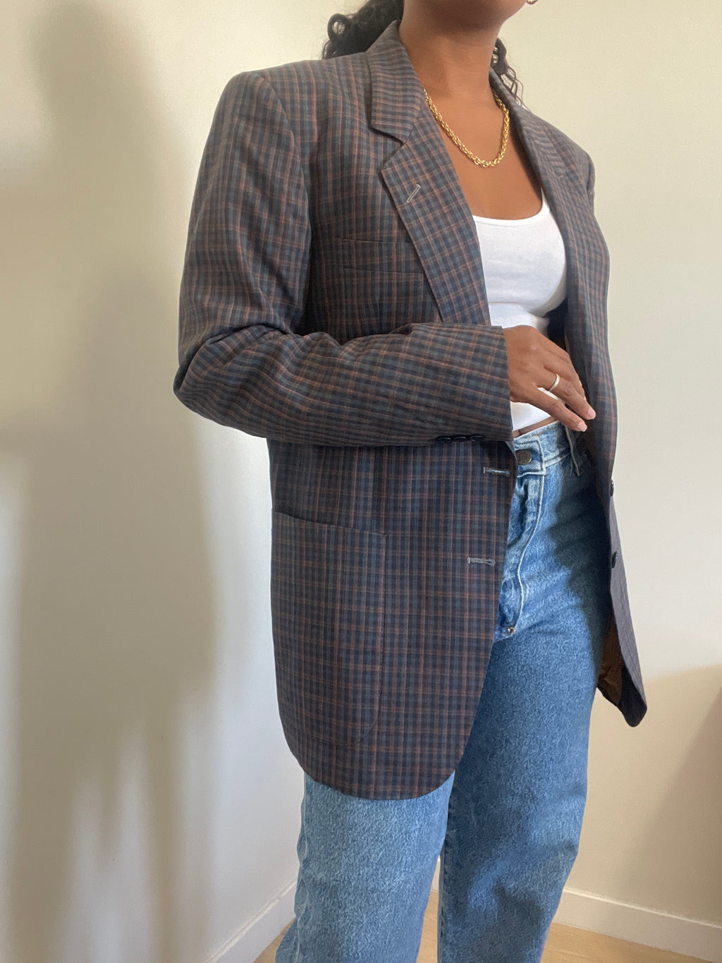Blazer vintage dos anos 70/80 Pierre Cardin Xadrez