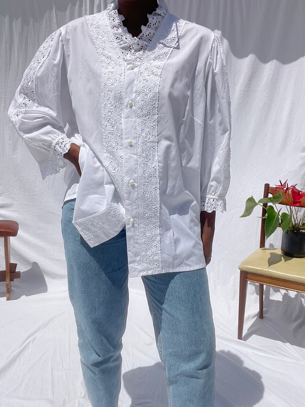 Camisa rendilhada