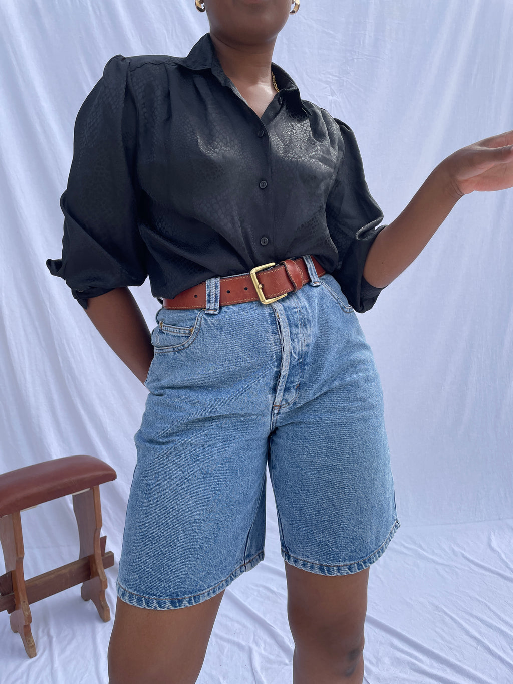 Camisa preta lagarto