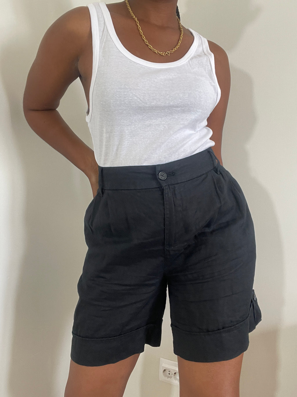 Shorts de linho