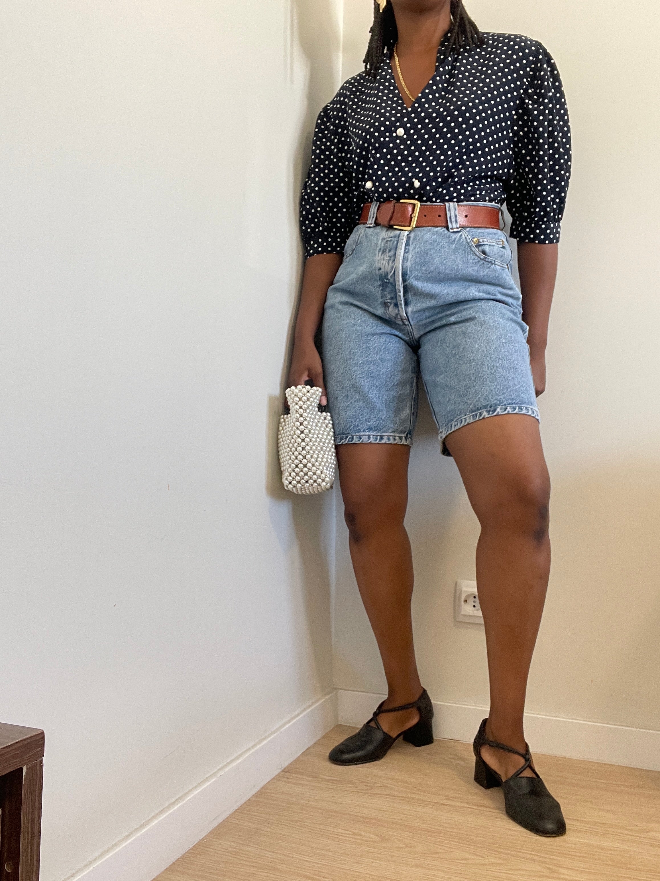 Blusa vintage polka dots