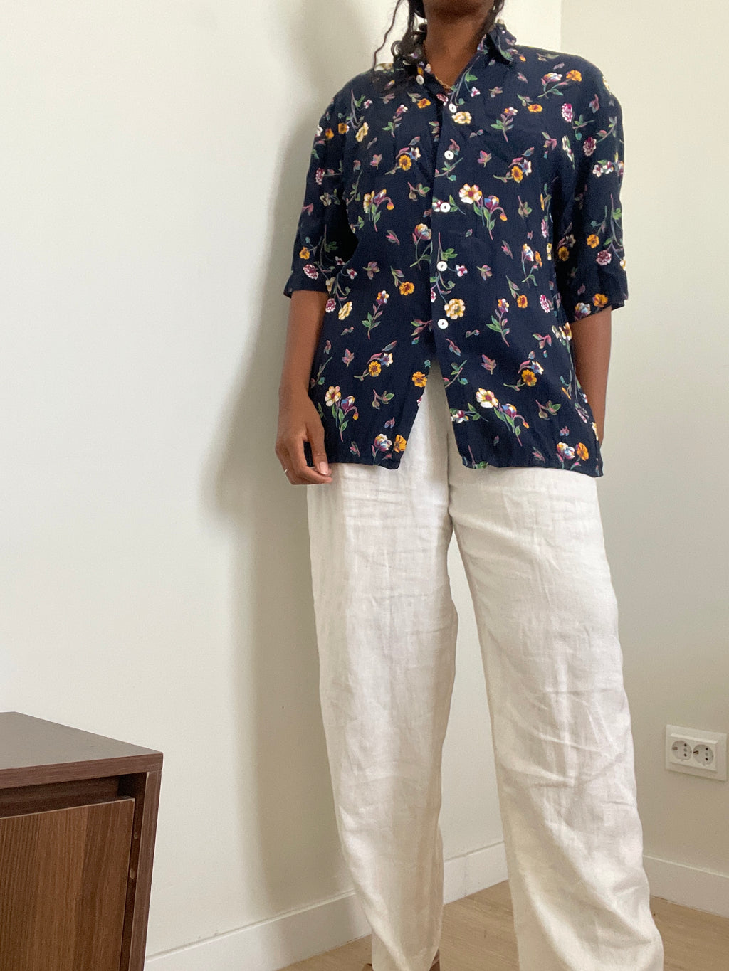 Camisa Vintage Floral Bianaca Anos 90