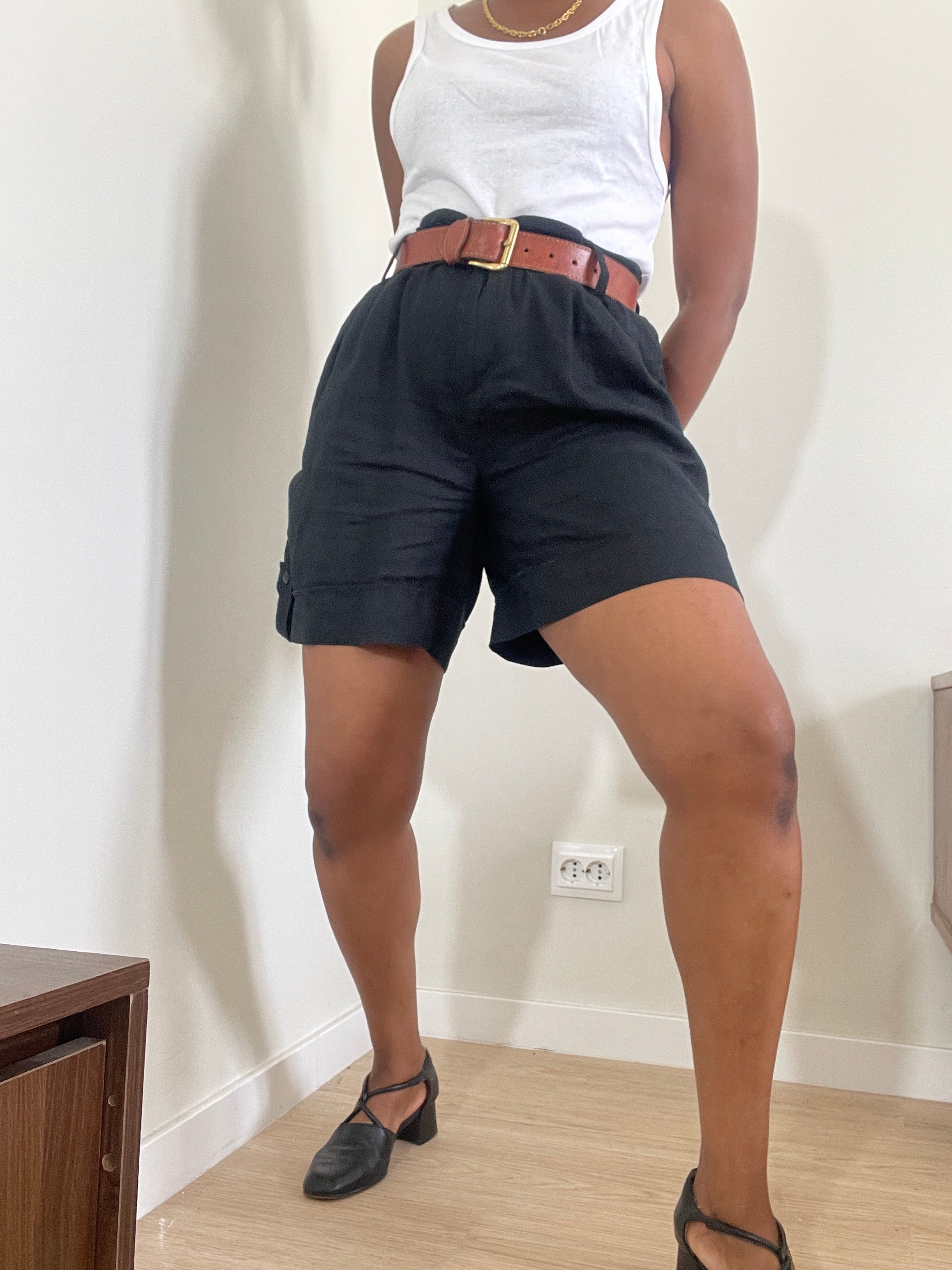 Shorts de linho