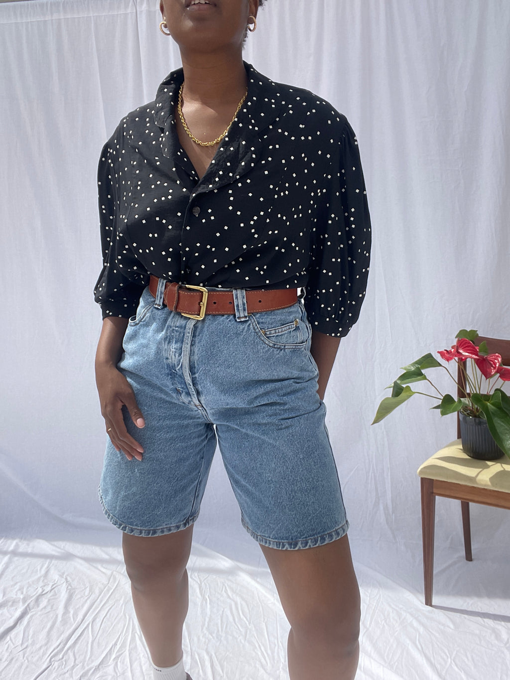 Camisa vintage quadrados