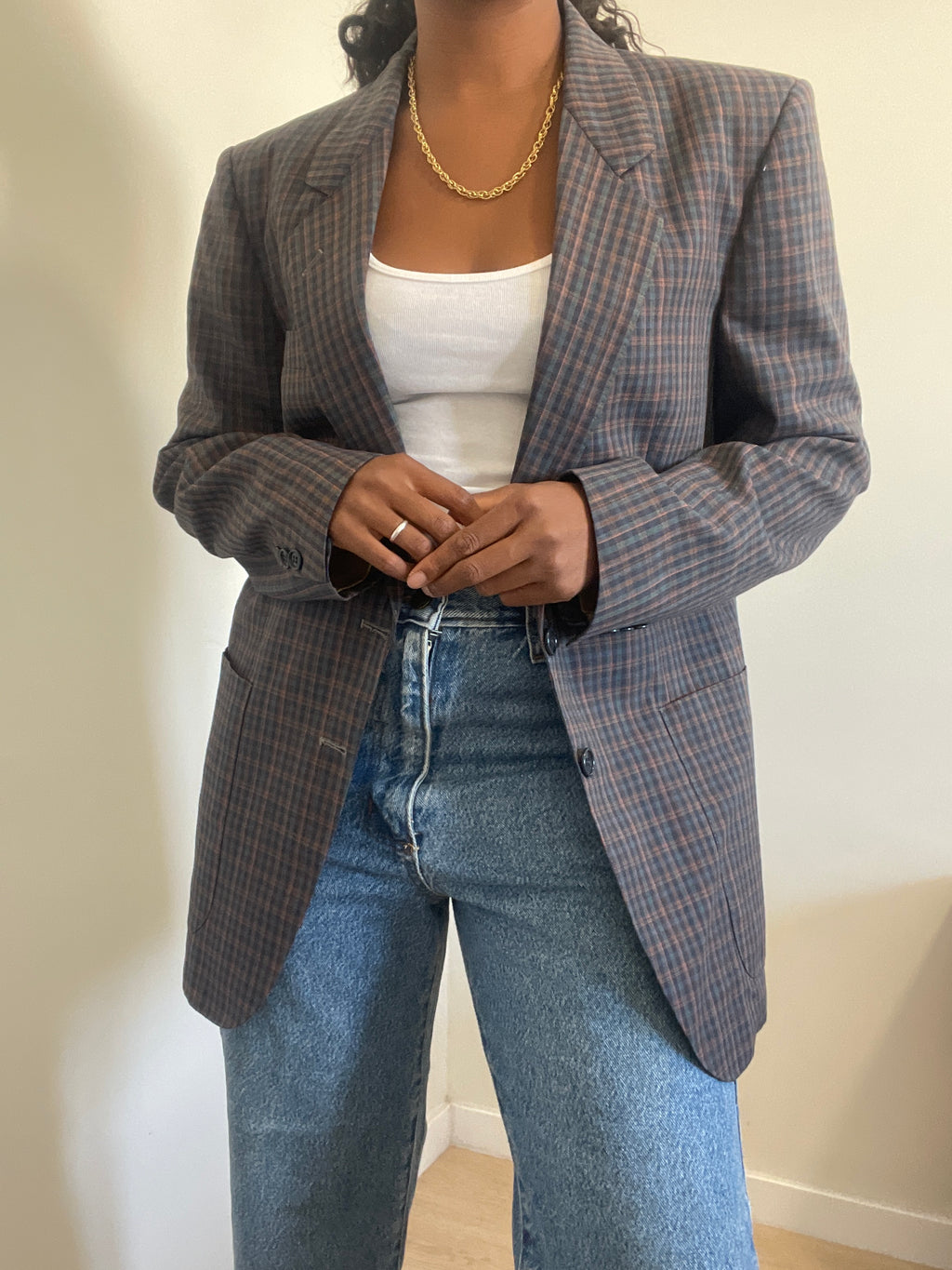 Blazer vintage dos anos 70/80 Pierre Cardin Xadrez