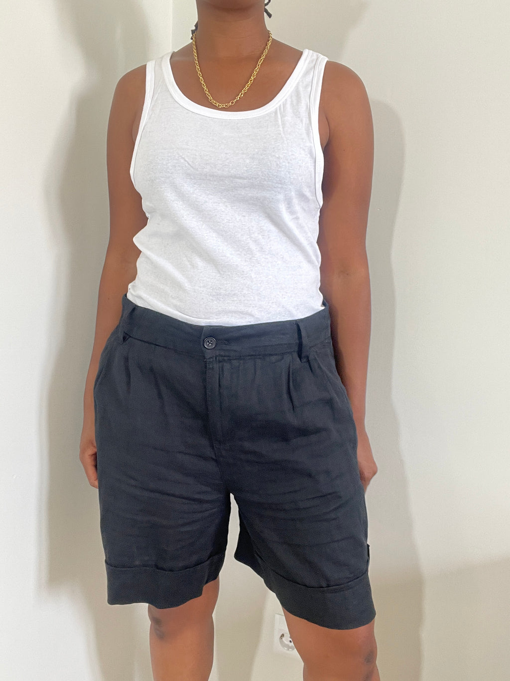 Shorts de linho