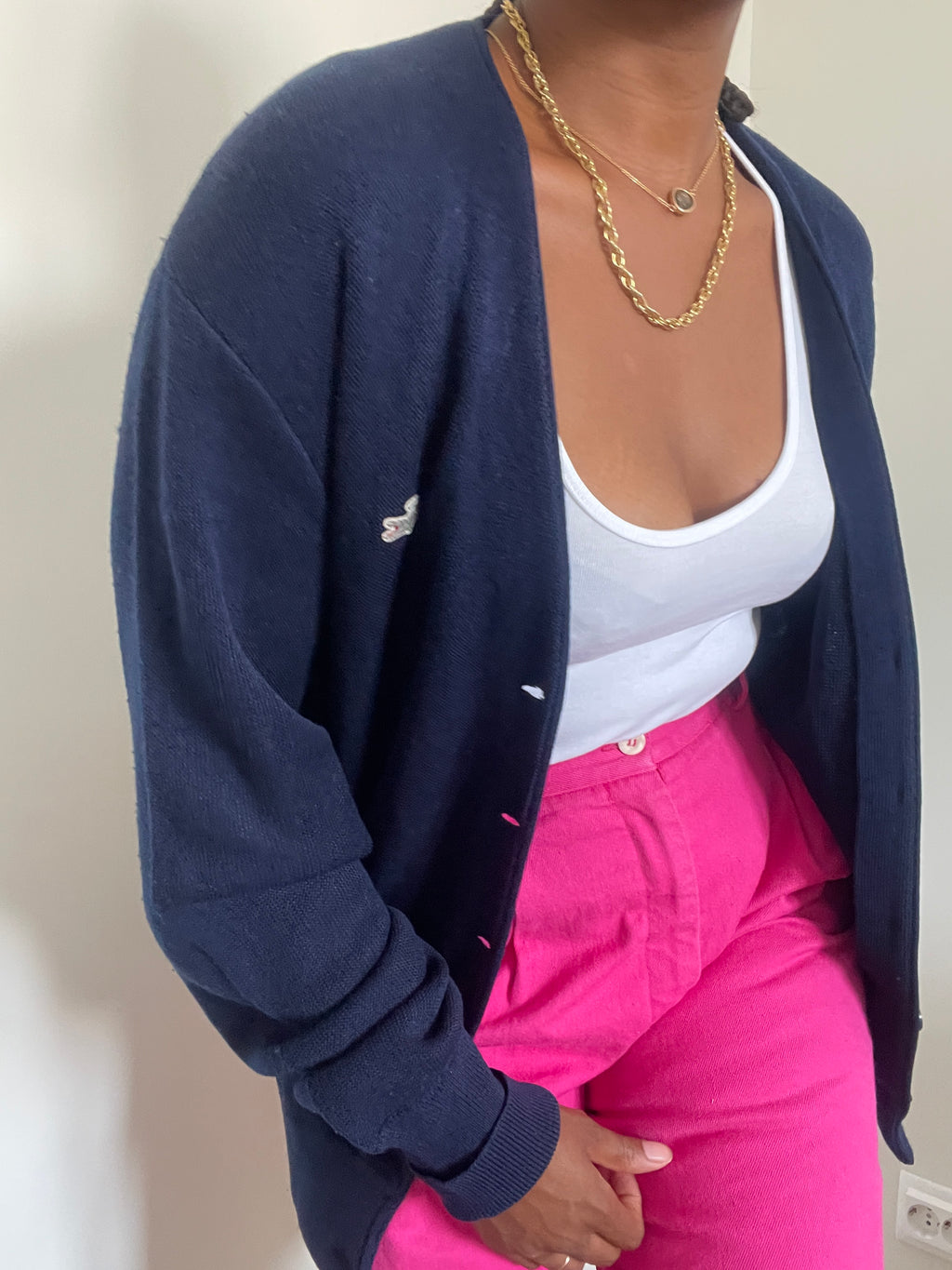 Cardigan navy Lacoste
