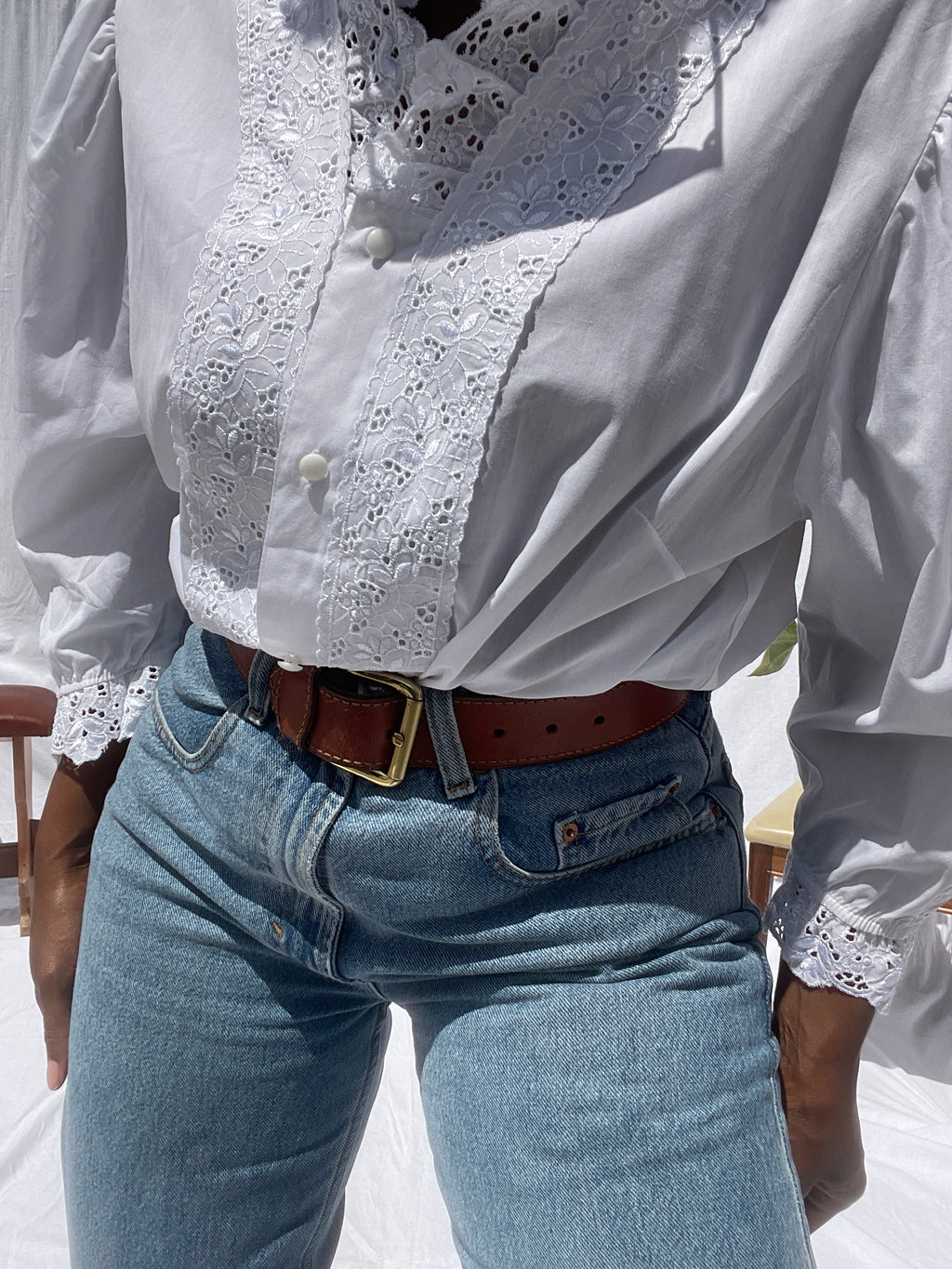 Camisa rendilhada