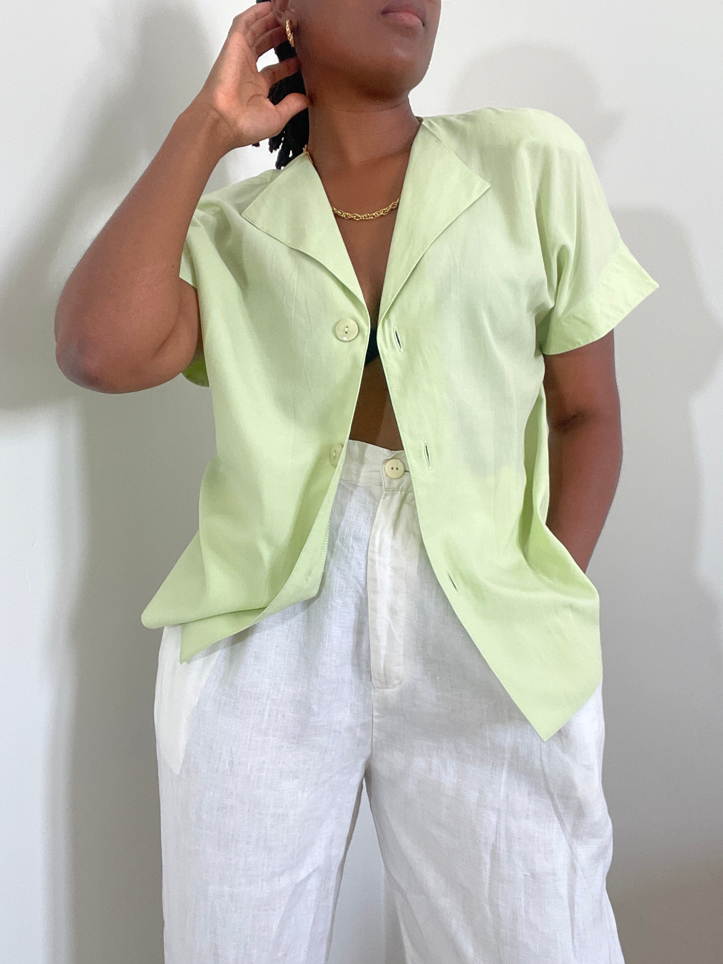 Camisa verde vintage