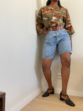 Blusa vintage estampa tropical
