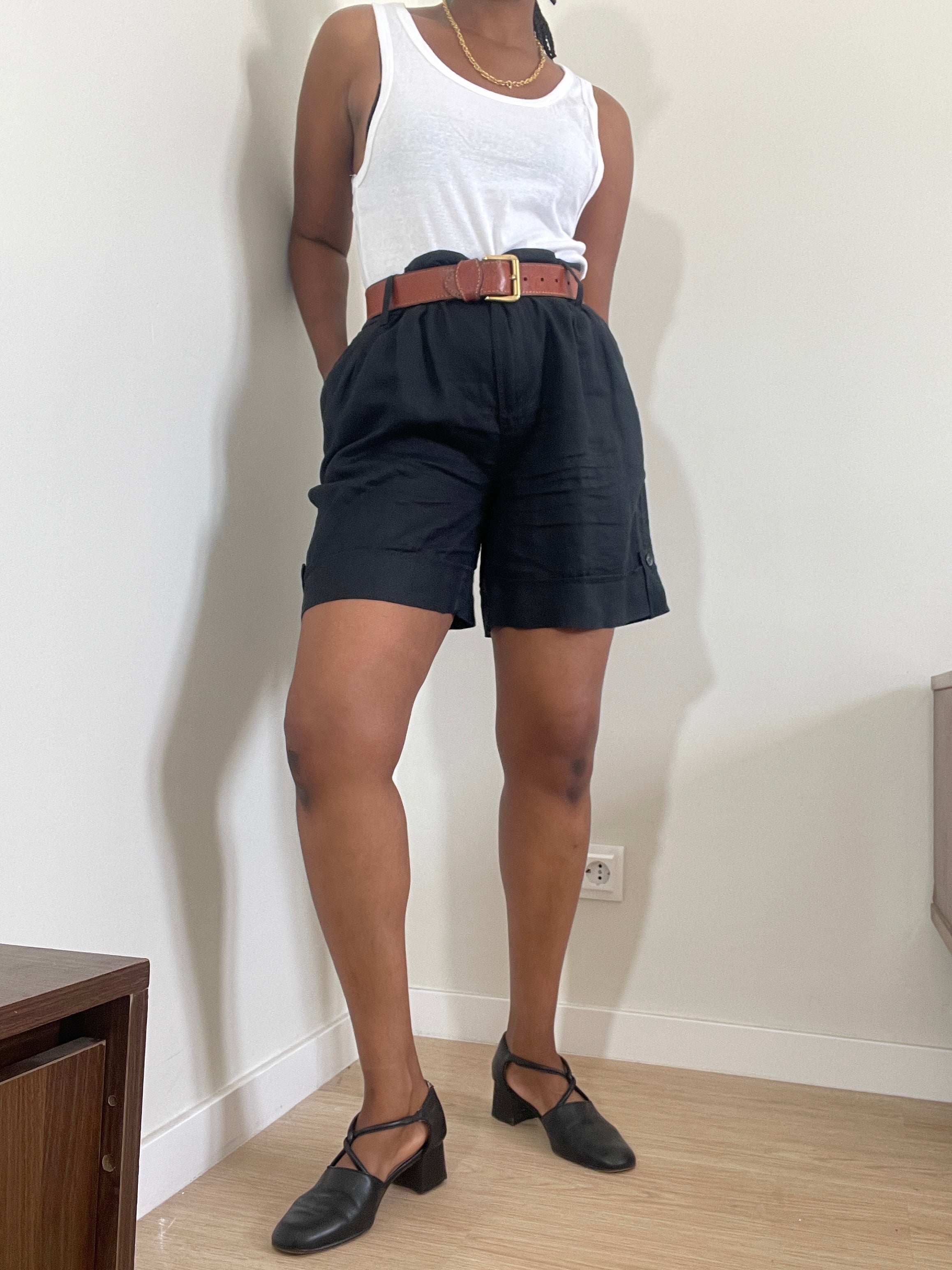 Shorts de linho