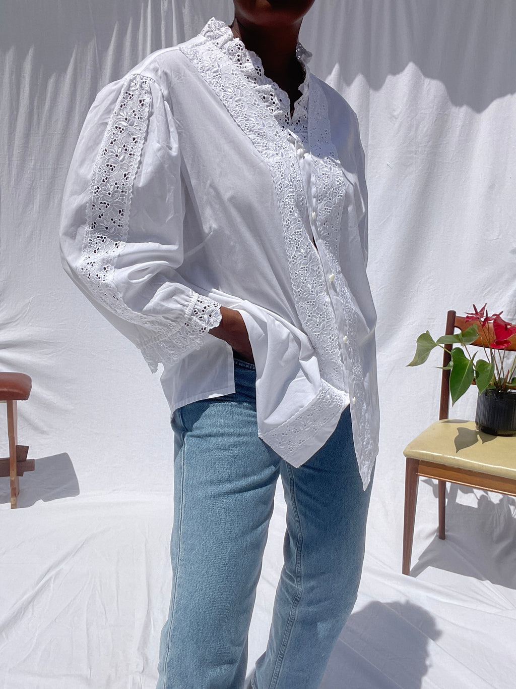 Camisa rendilhada