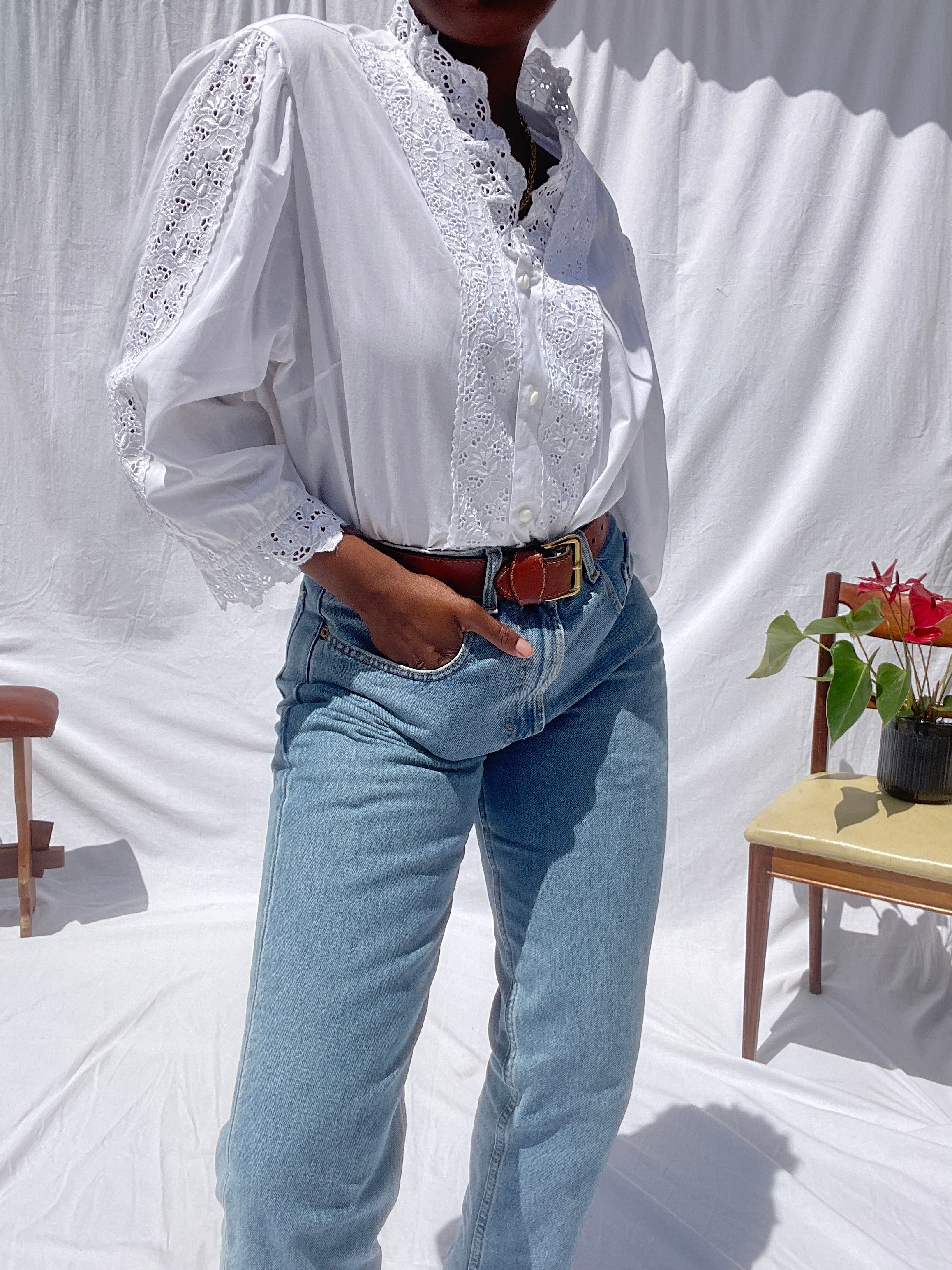 Camisa rendilhada